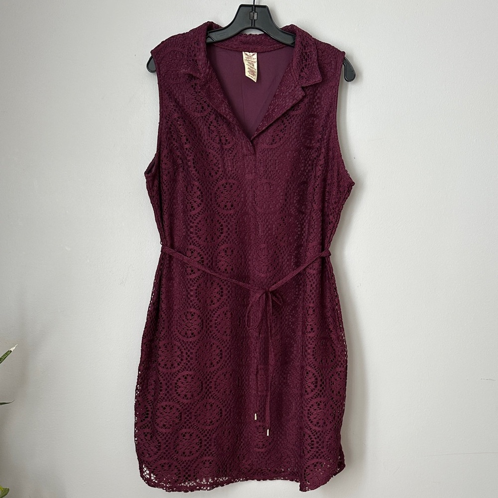 Burgundy Lace Dress size XL